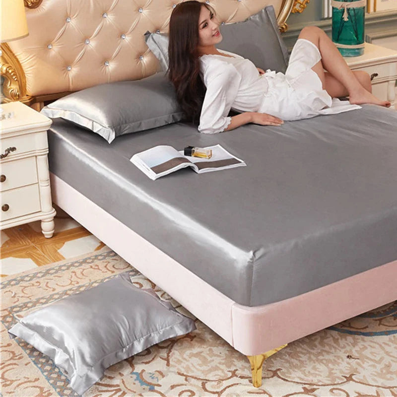 Afralia™ Satin Silk Pillowcase: Smooth & Skin-Friendly Solid Color Cover