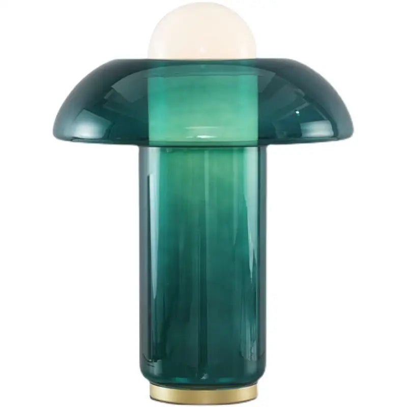 Afralia™ Green Glass Desk Lamp for Nordic Style Living Room and Bedroom Decor