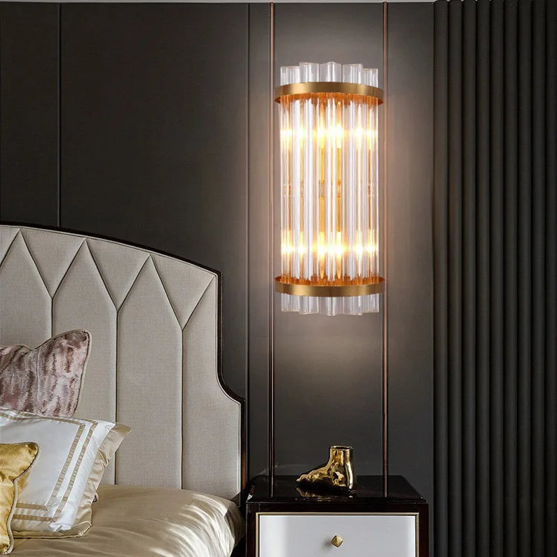 Afralia™ Crystal Luxury Wall Lamp for Modern Bedroom, Living Room, Staircase - LED Indoor Lighting