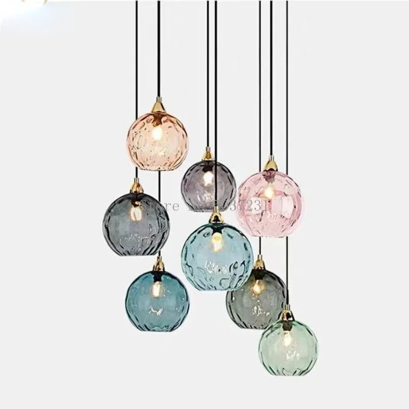 Afralia™ Nordic Glass Ball Pendant Lights | Modern Kitchen Hanging Lamp