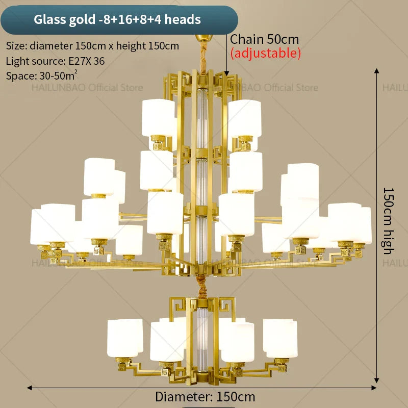 Afralia™ Chinese Style Chandelier: Modern, Simple & Elegant Lighting for Living Room, Dining Room & Bedroom