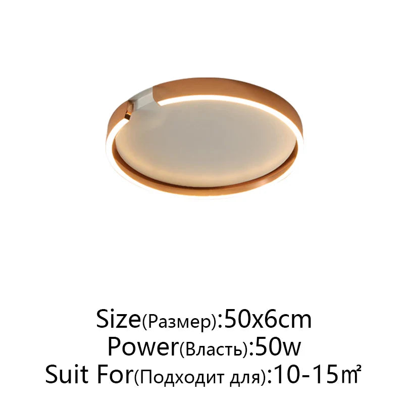 Afralia™ RoseGold LED Ceiling Light for Home Living Room Bedroom Dining Room