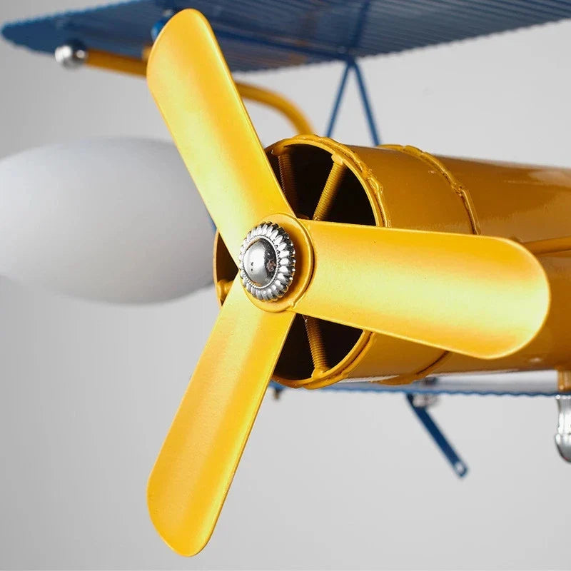 Afralia™ Cartoon Aircraft Ceiling Fan Light for Modern Children's Bedroom