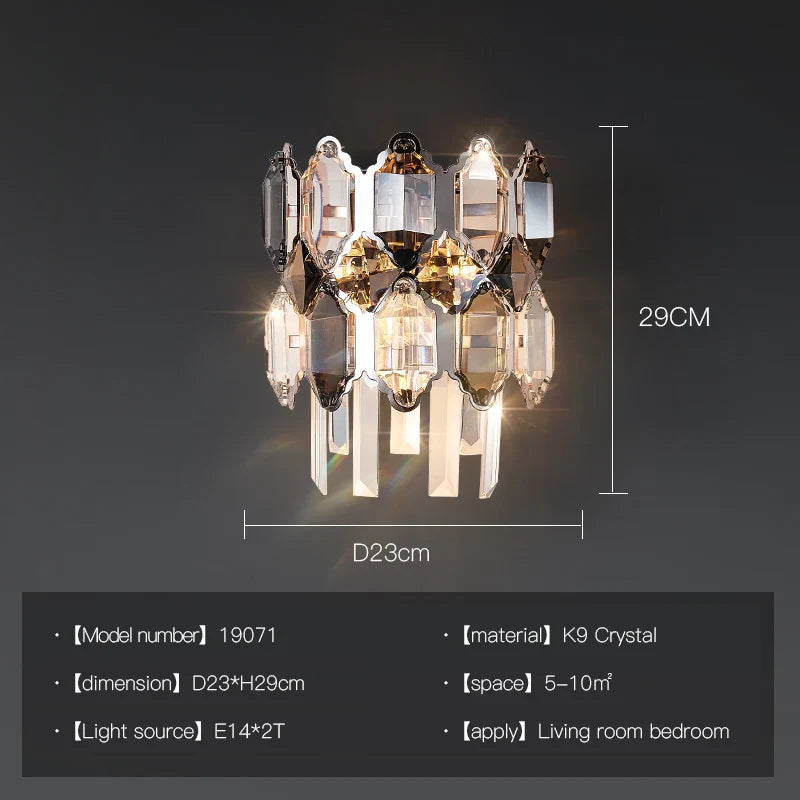 Afralia™ Crystal Chandelier: Postmodern Living Room Dining Bedroom Lamp, Luxury & Creative