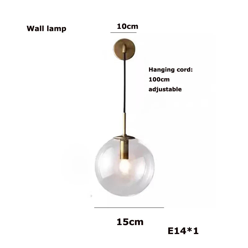 Afralia™ Glass Bubble Kitchen Island Chandelier: LED Hanging Lamps for Dinning Room
