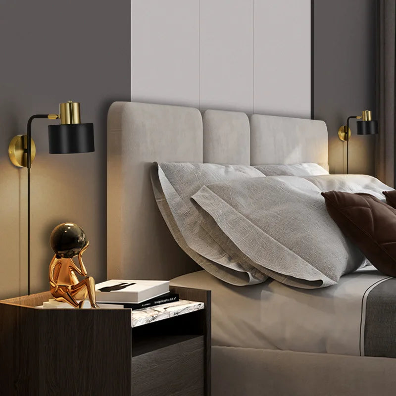 Afralia™ Nordic Luxury LED Wall Lamp, Bedroom Bedside Lights for Home Decoracion