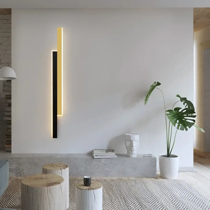 Afralia™ Nordic Minimalist Long Wall Lamp for Corridor Living Room Bedroom Bedside