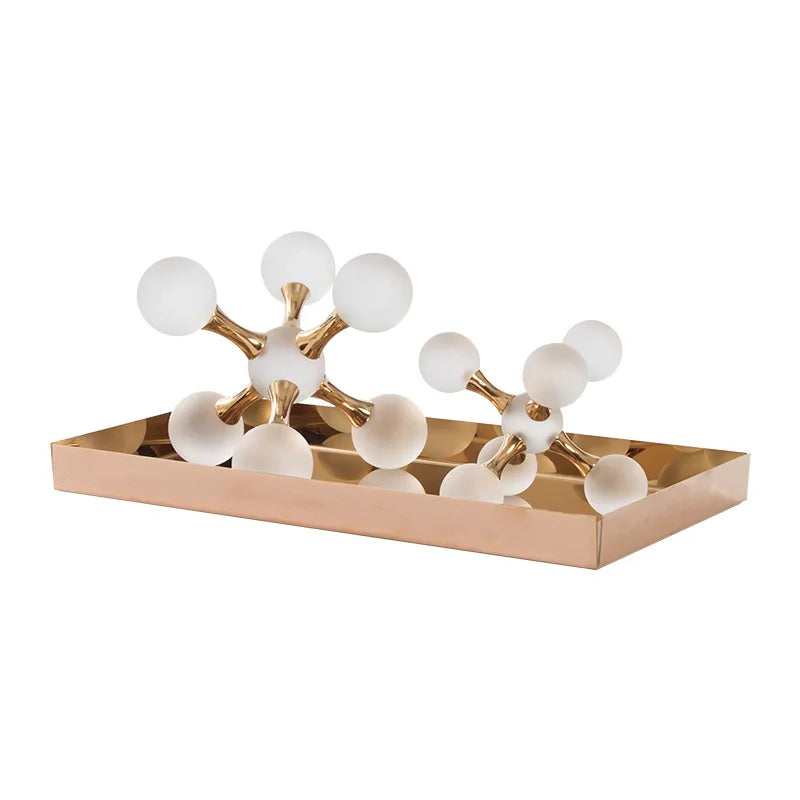 Afralia™ Crystal Ball Molecule Geometric Metal Ornament Home Decor