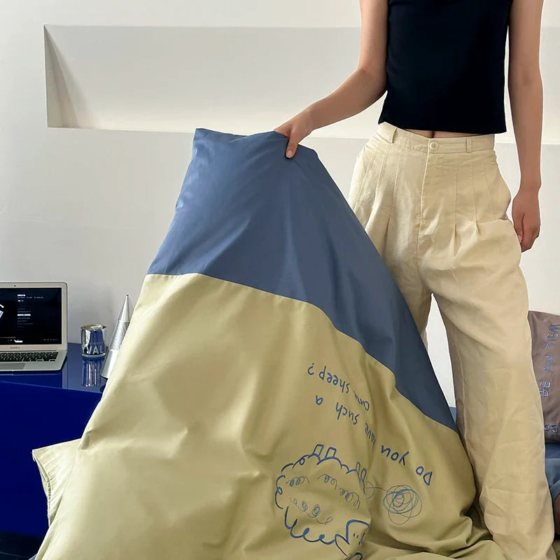 Luxury Embroidered Cotton King Size Bedding Set by Afralia™