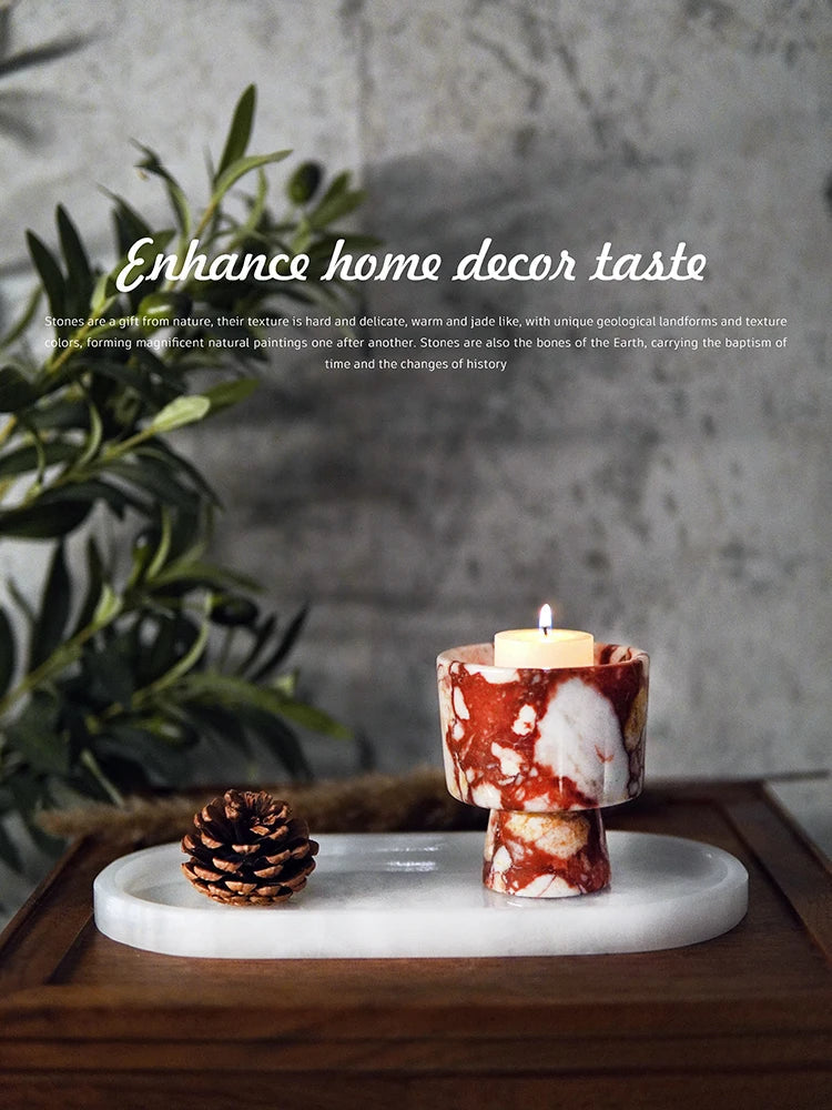 Afralia™ Calacatta Marble Vanity Tray for Perfume Candles Jewelry Luxury Home Decor