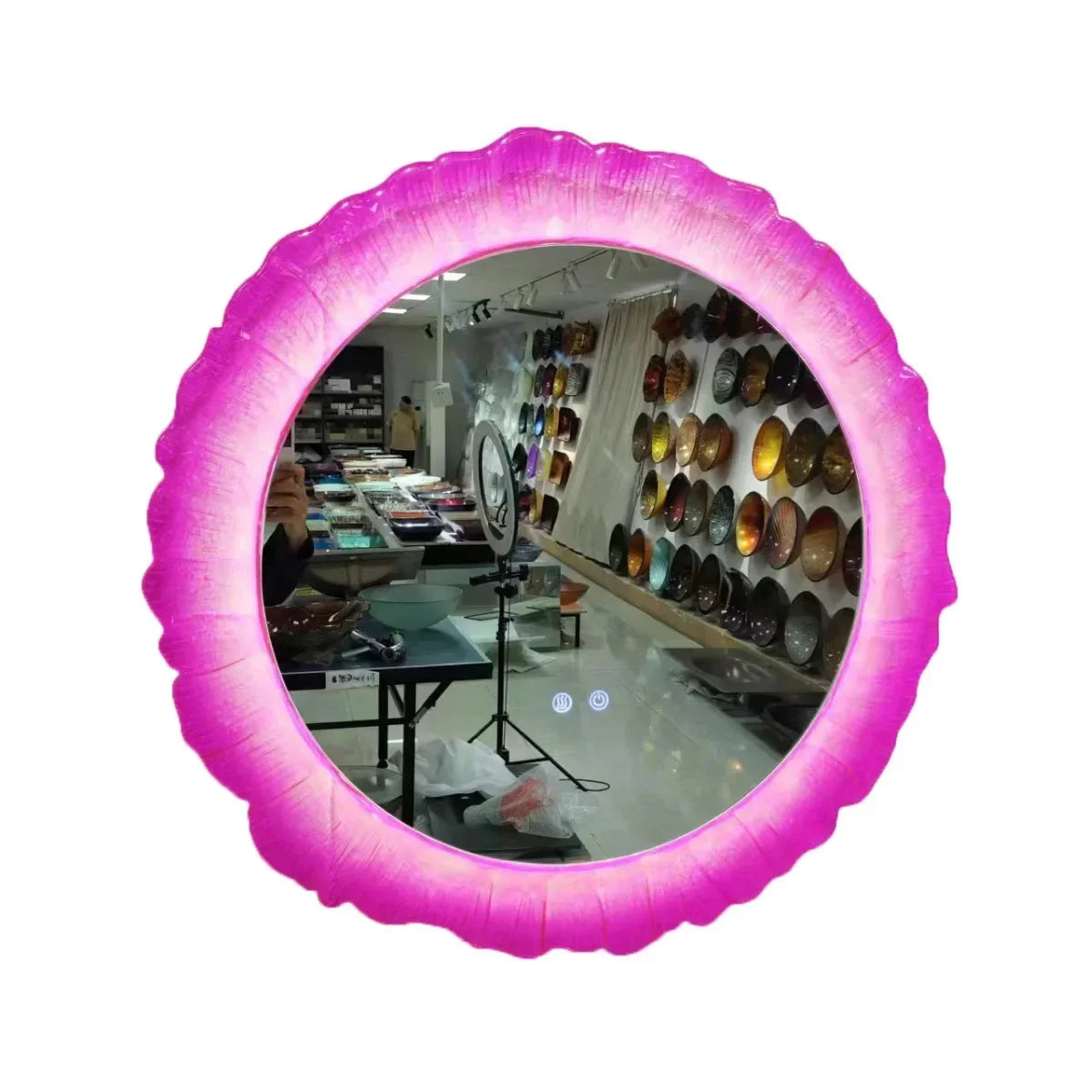 Afralia™ Oval Smart Bathroom Mirror with Fog Removal Lighting - Decorative Vanity Glass Frame