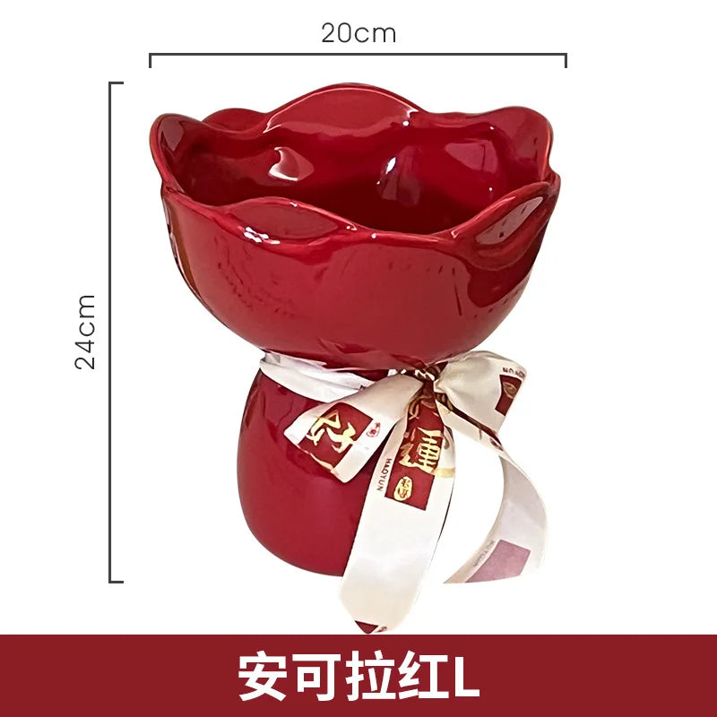 Afralia™ Floral Accessories Vase Bouquet Terrarium Home Decoration Pot Bouquet