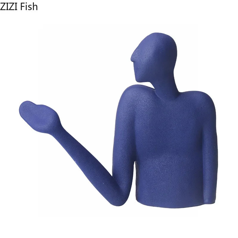 Afralia™ Abstract Character Resin Sculpture Desk Decoration for Modern Aesthetics