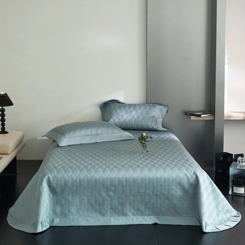 Afralia™ Cool Lyocell Fiber Quilted Bedspread Set with Pillowcase