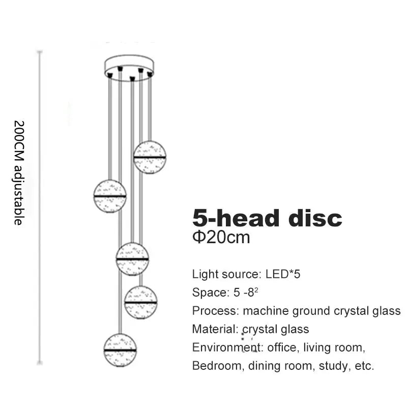 Afralia™ Crystal Ball LED Chandelier for Modern Living Room & Bedroom décor