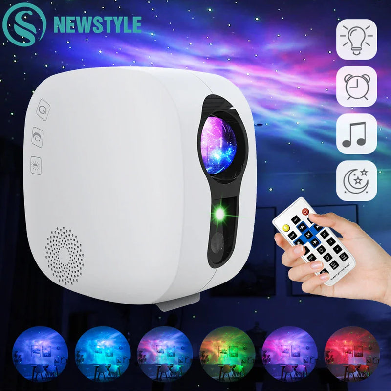 Afralia™ Starry Sky LED Music Night Light Projector Moon Lamp.