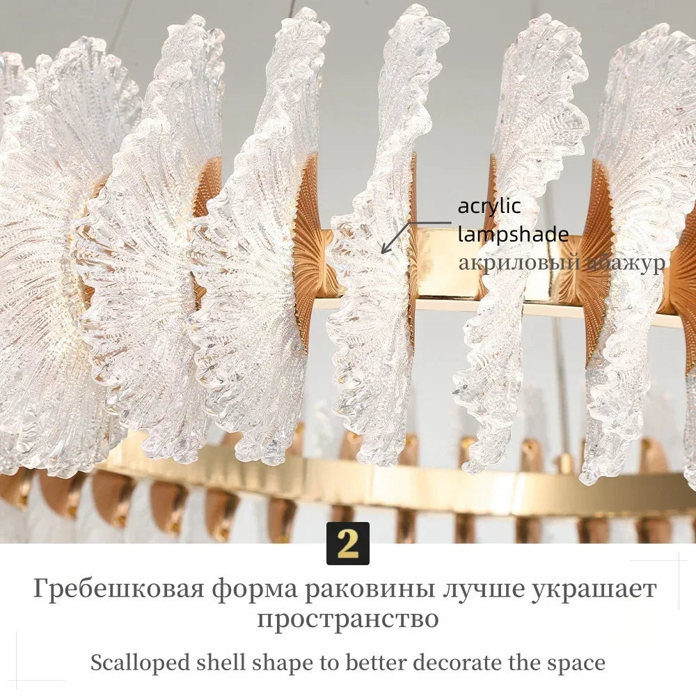 Afralia™ Modern Acrylic Chandelier for Living Room Bedroom Dining Creative Ceiling Light