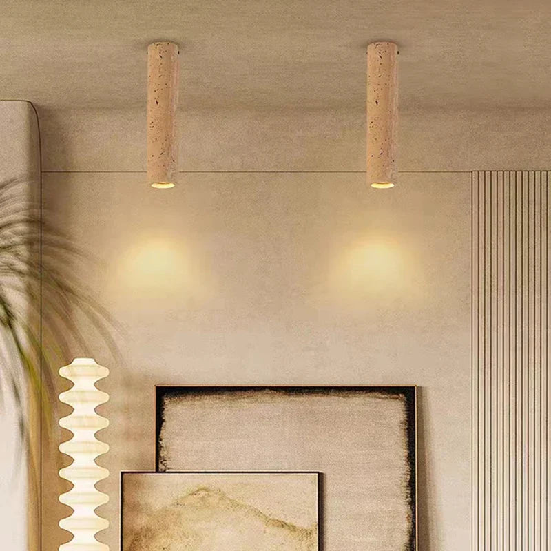 Afralia™ Natural Stone Dining Room Ceiling Light - E27 Hanging Lamp