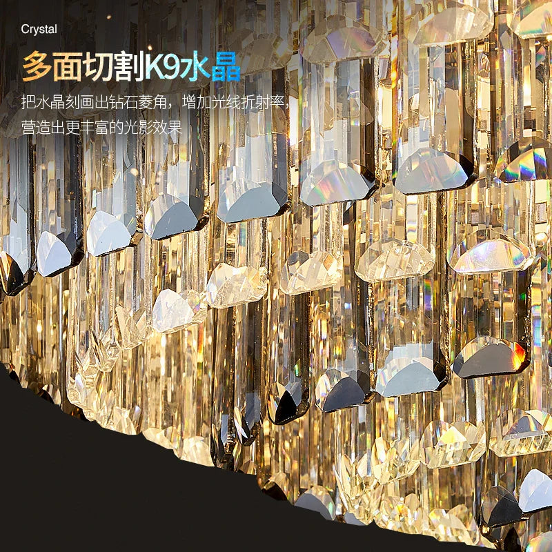 Afralia™ Nordic Crystal Chandelier: Modern Luxury Lighting for Living Room and Bedroom