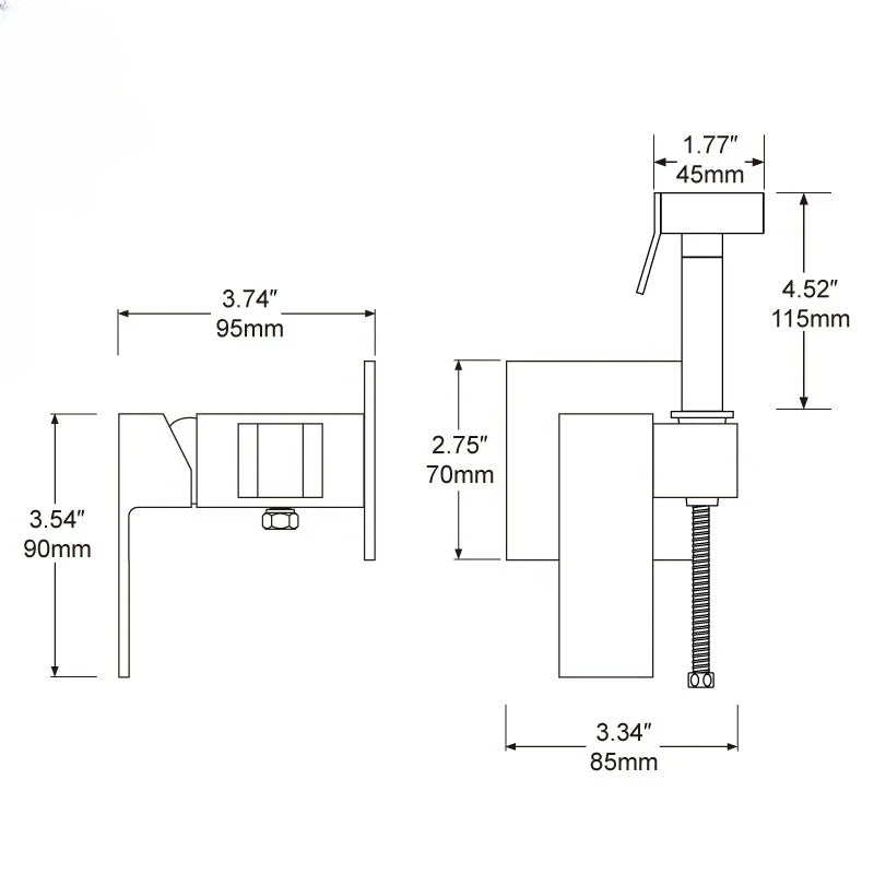 Afralia™ Bidet Spray Gun Set Kit with Hot and Cold Hygienic Shower for Bathroom and Toilet