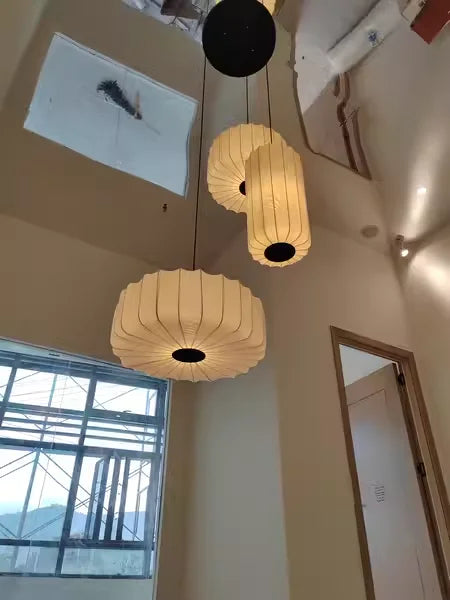 Afralia™ Silk Pendant Light: Elegant Noguchi Lamp for Living Room, Bedroom Decor