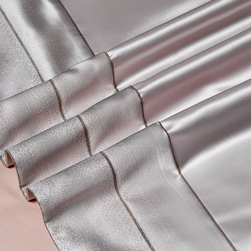 Afralia™ Silky Satin Brocade Jacquard Bedding Set with Egyptian Cotton for Luxury Comfort