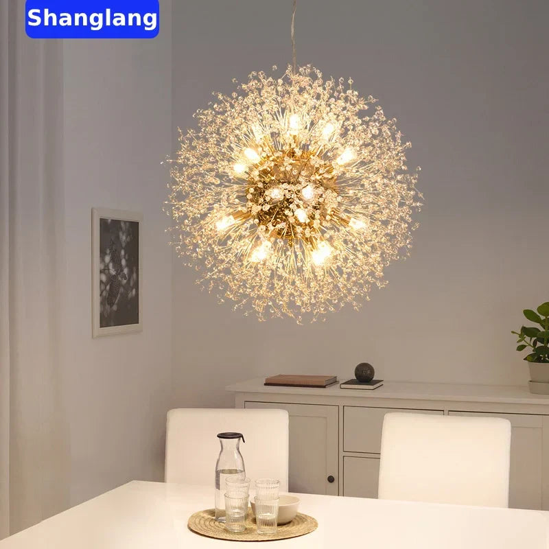 Afralia™ Crystal Snowflake Chandelier: Modern Nordic Style Luxury Light for Living Room Decor