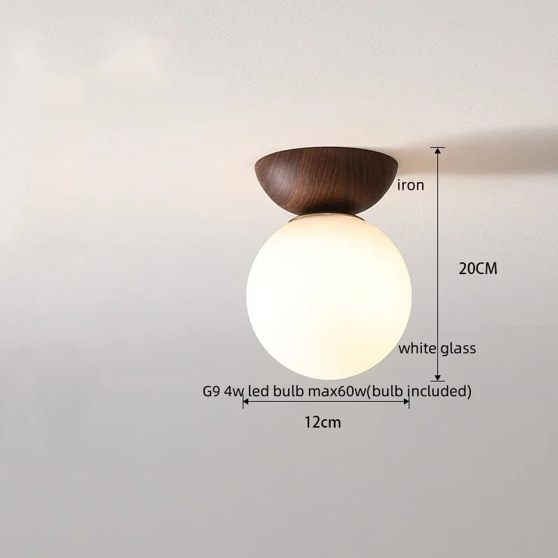 Afralia™ Modern LED Ceiling Light Iron Glass Nordic Ceiling Lamp