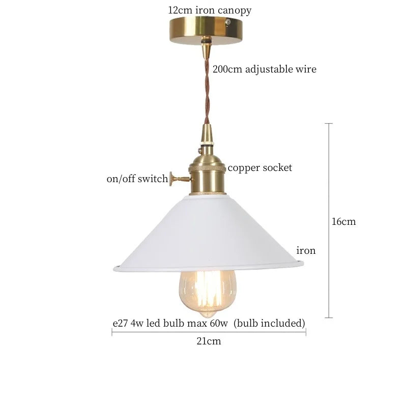 Afralia™ Yellow Iron Art LED Pendant Lights - Modern Nordic Style for Home Decor