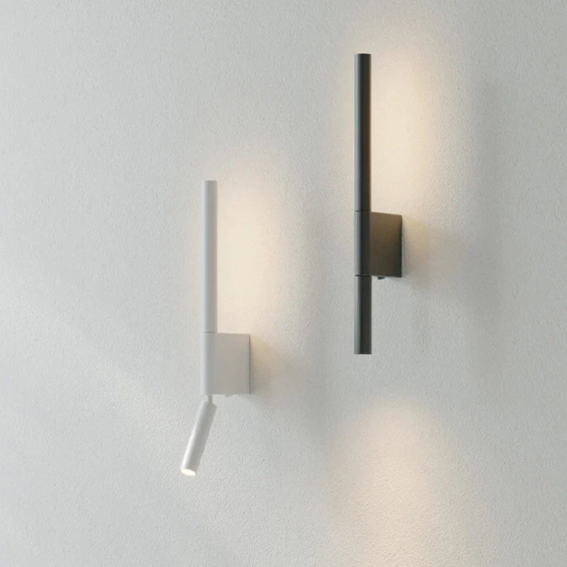 Afralia™ Modern LED Wall Light Spotlight Black White Bedroom Living Room Sconce