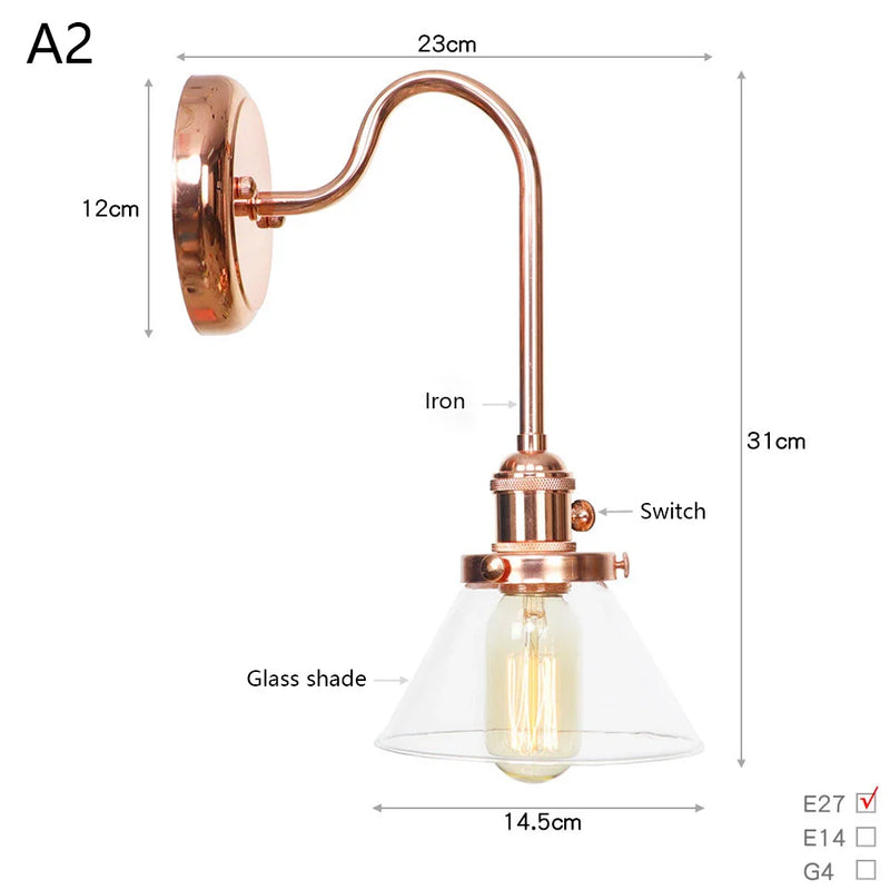 Afralia™ Scandinavian Glass LED Wall Sconce Modern Interior Wall Lamps