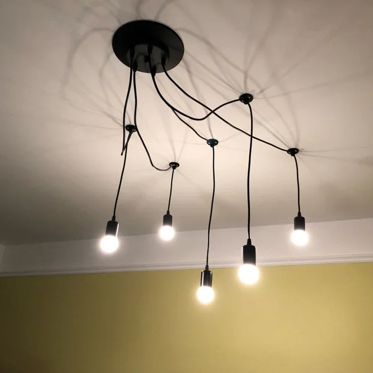 Afralia™ Nordic Spider Industrial Pendant Lamp E27 Loft Edison Hanging Lights 120cm 150cm 200cm