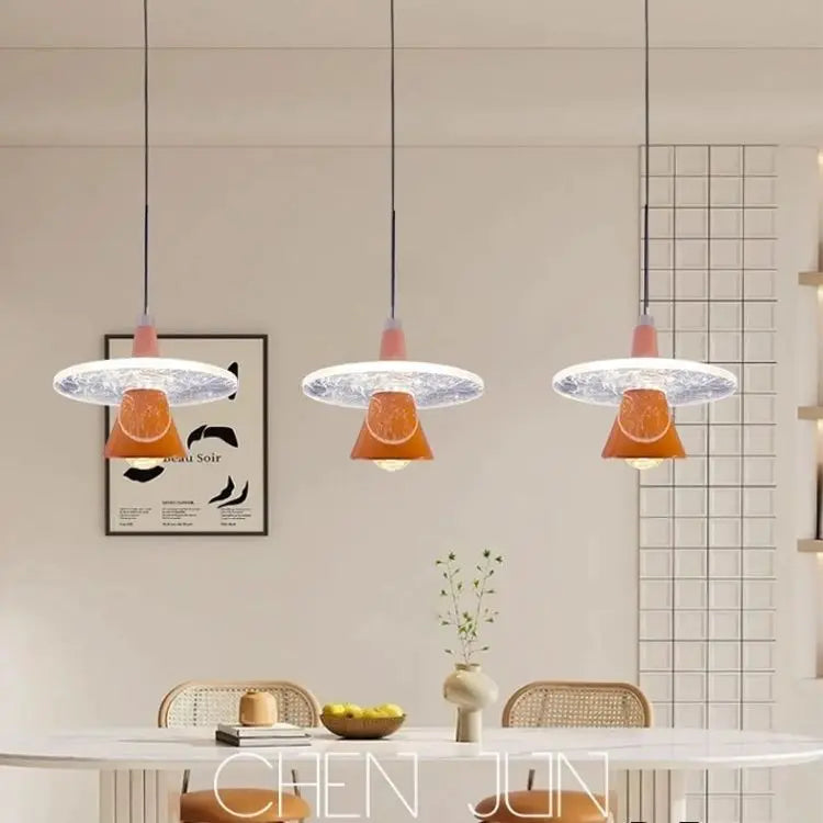 Afralia™ LED Flying Saucer Chandelier Modern Pendant Light for Dining Bedroom - Frisbi Italy Designer