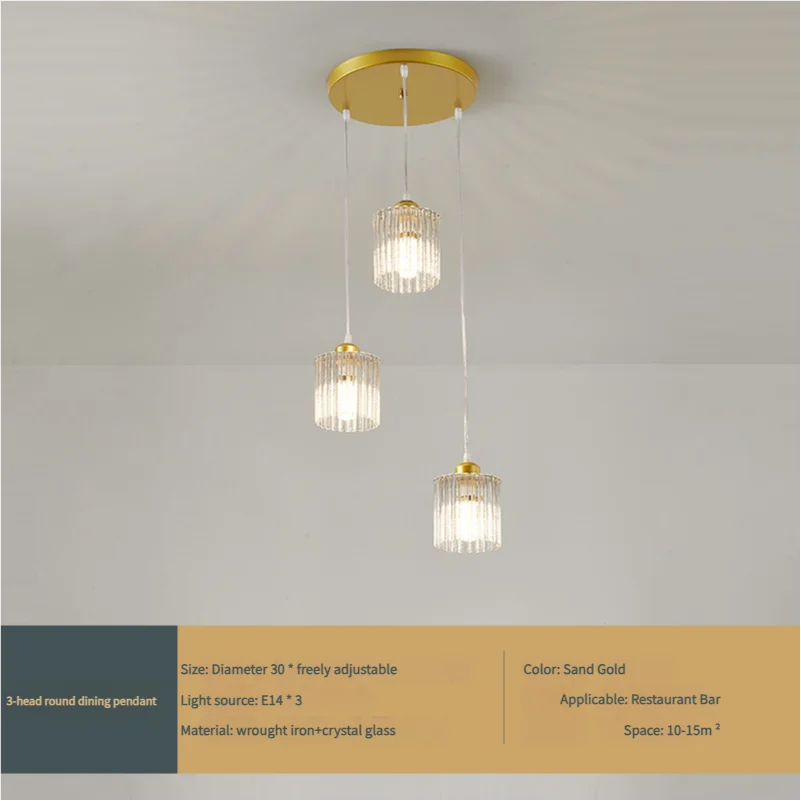 Afralia™ Modern Crystal Ceiling Lamp with Gold and Black Shade