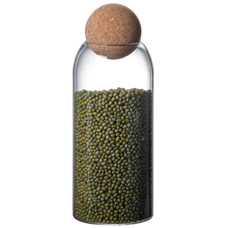 Afralia™ Glass Bottle Dispenser Set: Jars, Shampoo, Olive Oil, Makeup Jar