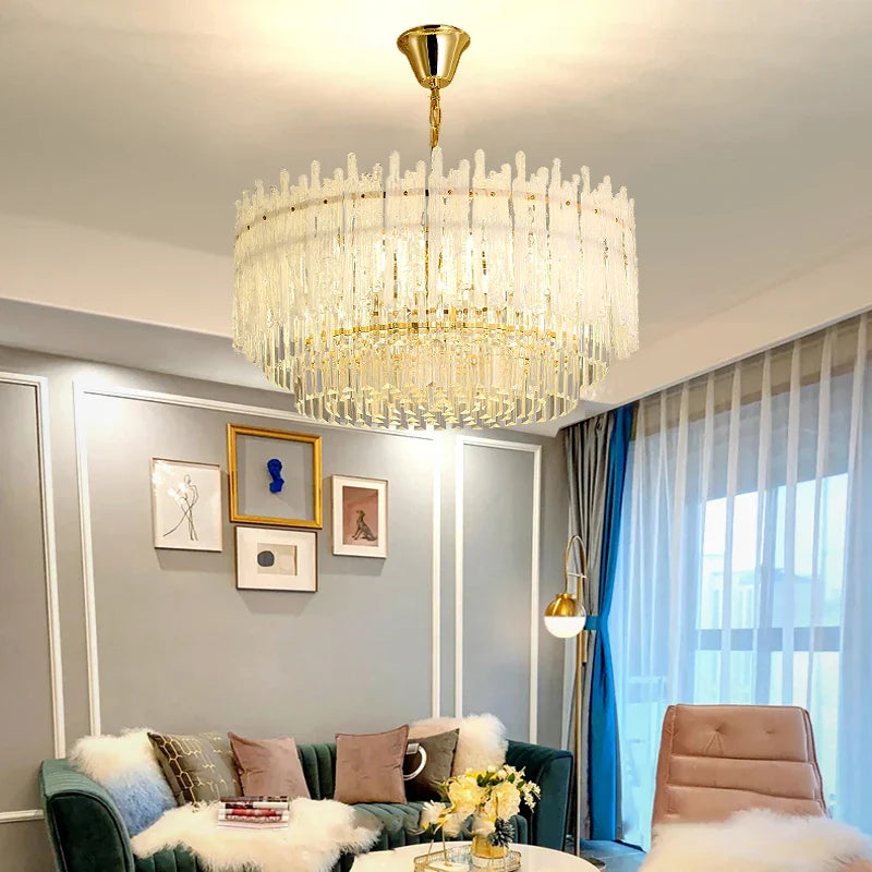 Afralia™ Crystal Glaze Ceiling Chandeliers: Nordic Luxury for Home Dining Room