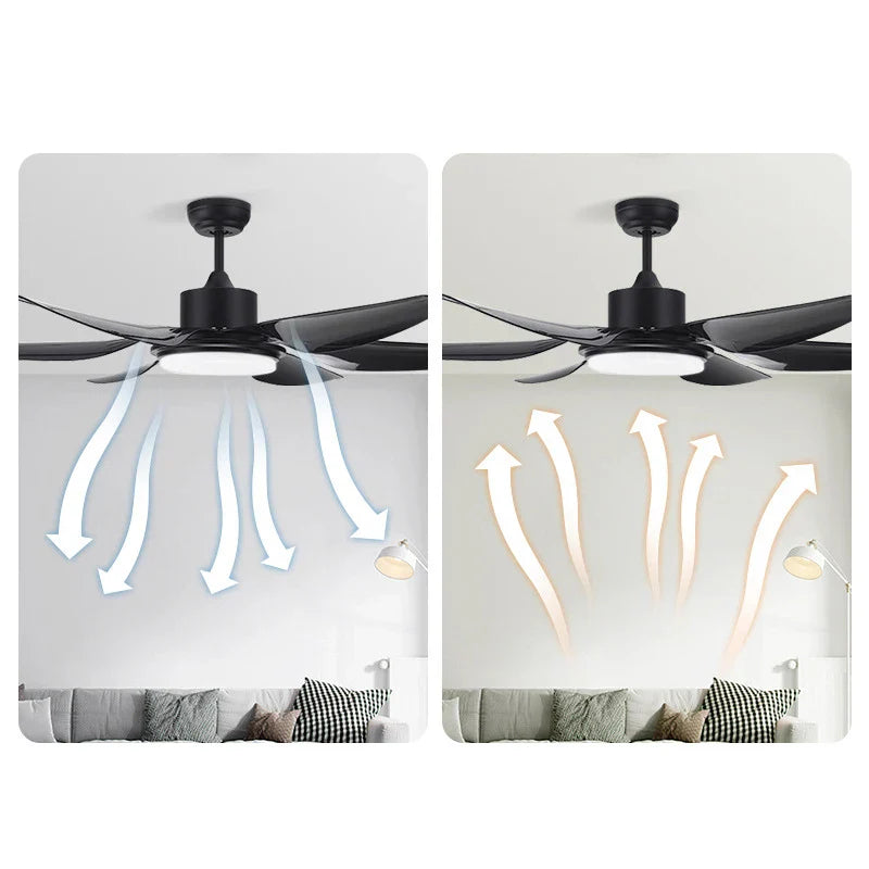 Afralia™ Modern LED Fan Light for Home - Remote Controlled Ceiling Fan Light