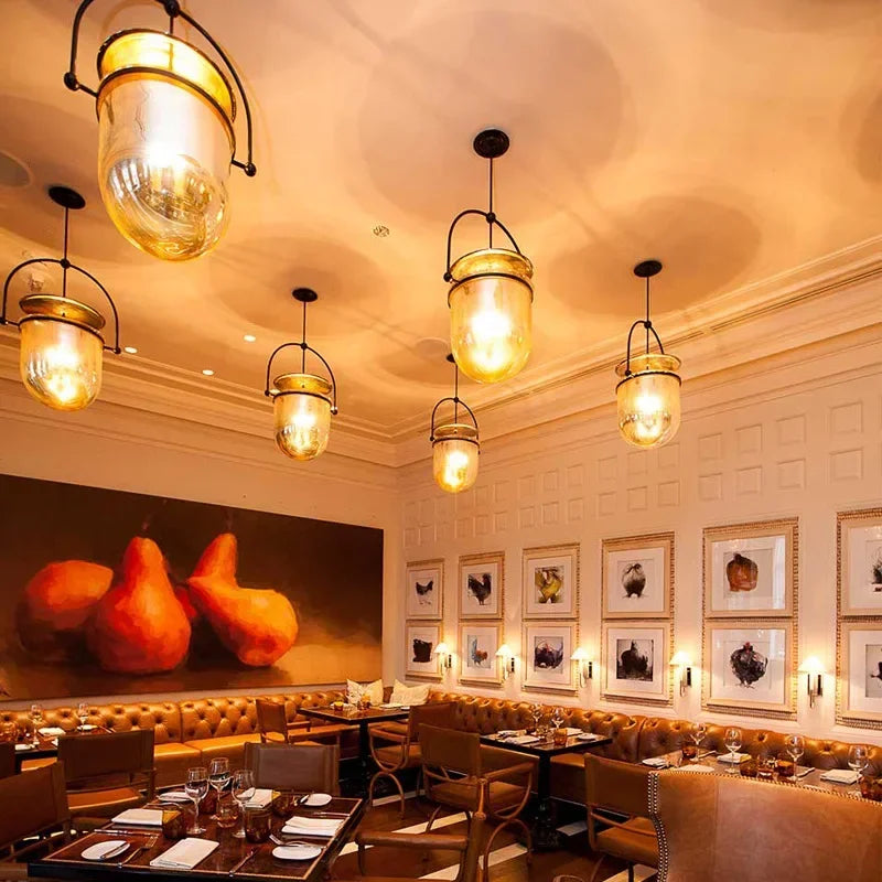 Afralia™ Glass Pendant Light: Vintage Scandinavian Ceiling Lamp for Dining Room, Bar, Bedroom