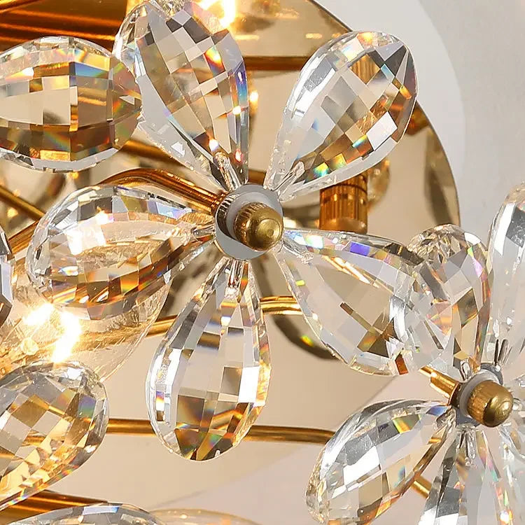 Afralia™ Luxury Flower Chandeliers: French Retro Crystal Lighting for Living Room & Bedroom