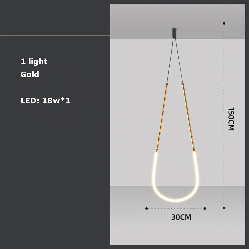 Afralia™ Art Deco Gold Black LED Designer Pendant Light for Dinning Room