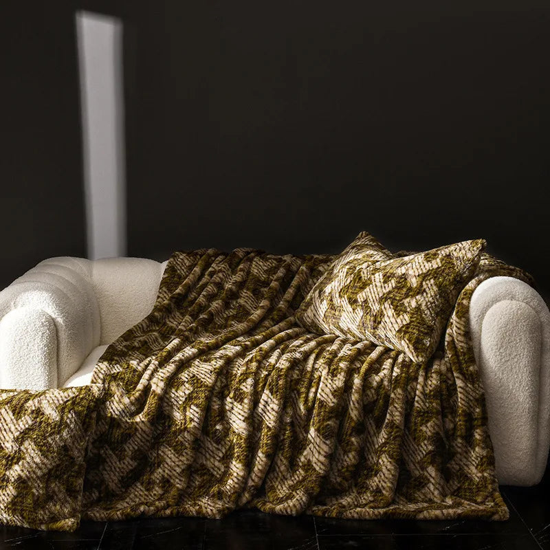 Afralia™ Cosy Faux Rabbit Plush Blanket in Milk Velvet for Single Sofa Decoration & Napping