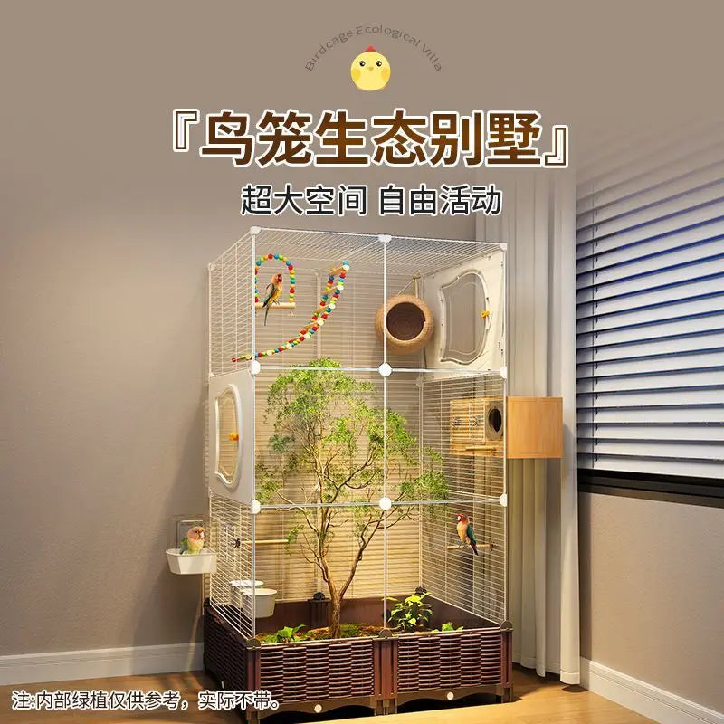 Afralia™ Luxury Tiger Skin Villa with Peony Cage