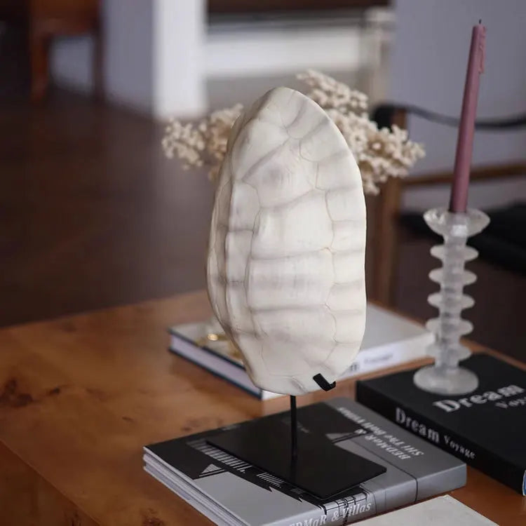 Afralia™ Resin Turtle Shell Sculpture Figurine Home Decor Accent