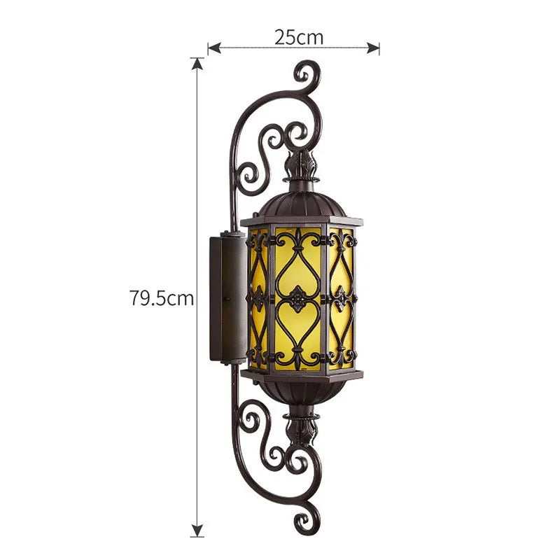 Afralia™ Outdoor  Vintage LED Wall Lamp for House Villa Gate Europe Retro Style