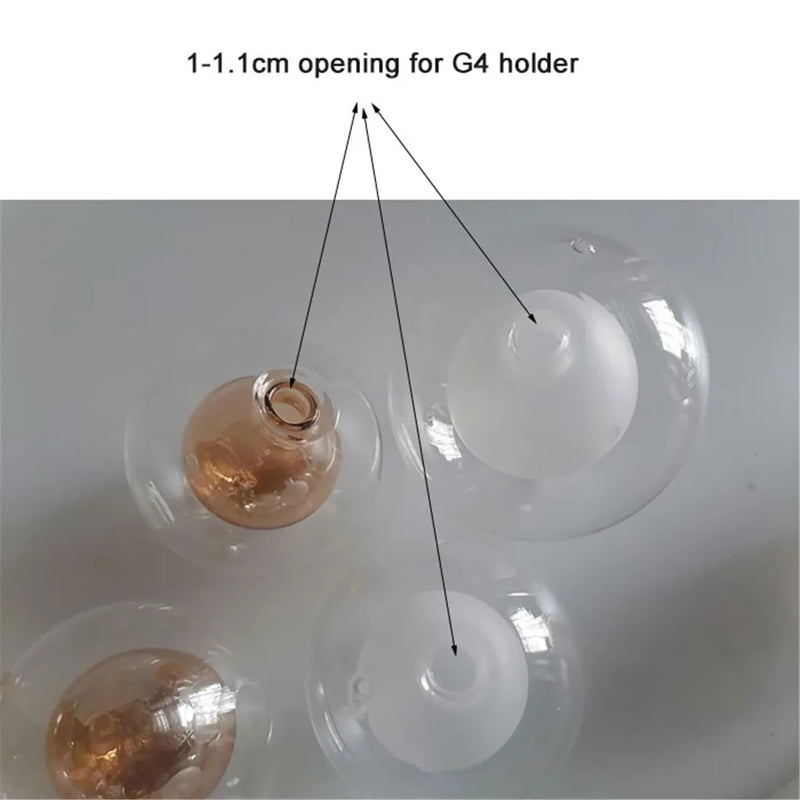 Afralia™ 1/4/8pcs Pack 1cm Opening G4 Glass Shade Replacement Globes for Chandelier