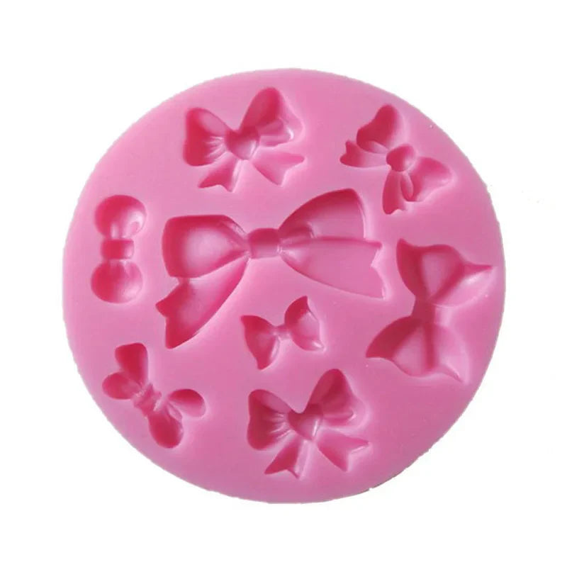 Afralia™ Mini Bow Silicone Fondant Mould for Cake Decorating and Baking