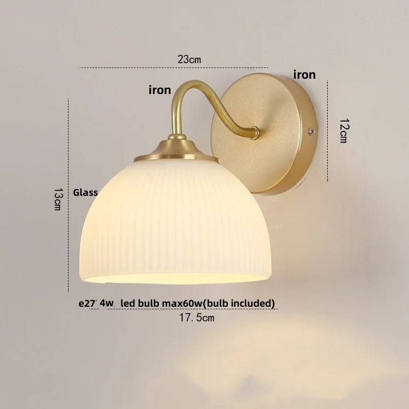 Afralia™ Wood Canopy LED Wall Light Fixture - Modern Nordic Style with Pull Chain Switch