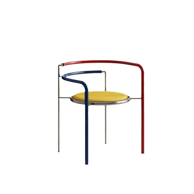 Afralia™ Stainless Steel Modern Living Room Chair Baby Dining Restaurant Hotel Furniture
