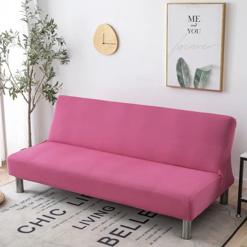 Afralia™ Solid Color Elastic Sofa Bed Cover Stretch Removable Washable Slipcover