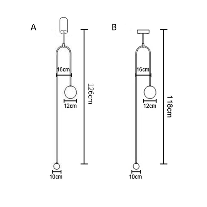 Afralia™ Glass Ball Brass Pendant Lights LED for Restaurant and Bedroom Lighting